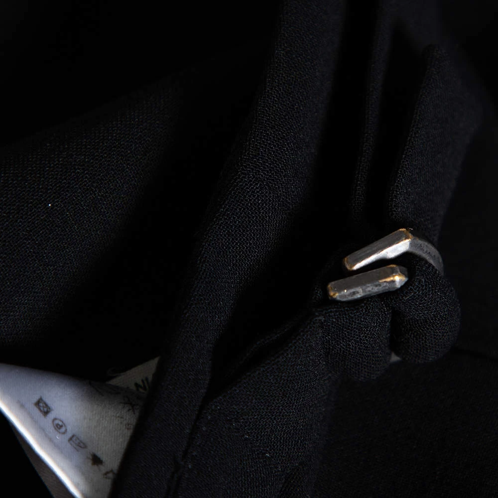 Emilio Pucci Black Wool Tapered Leg Pants M For Women - Image 5