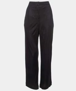 Emilio Pucci Black Jersey Straight Trouser L For Women