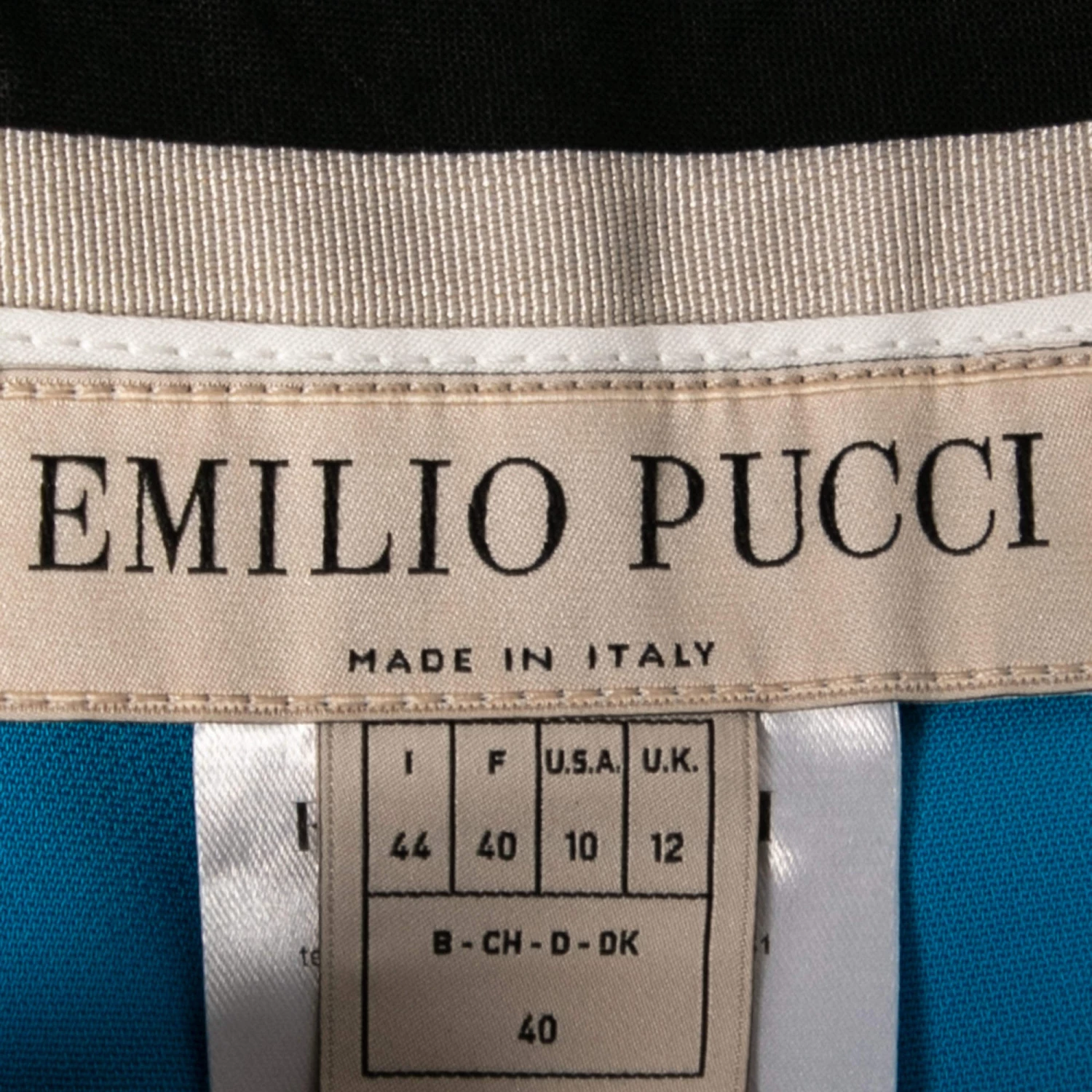 Emilio Pucci Blue Crepe High Waisted Palazzo Trousers M For Women - Image 4