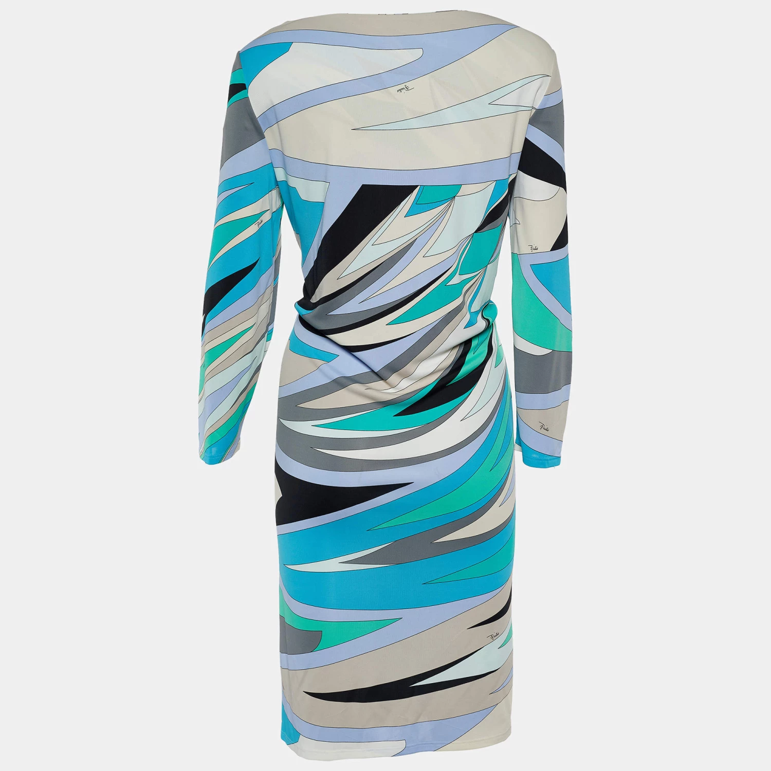 Emilio Pucci Multicolor Printed Jersey Shift Dress L For Women - Image 2