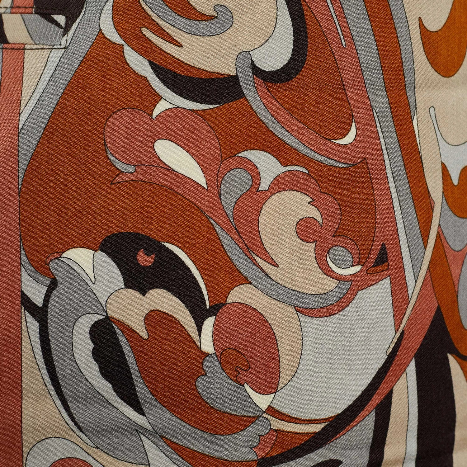 Emilio Pucci Multicolor Printed Virgin Wool Skirt M For Women - Image 3