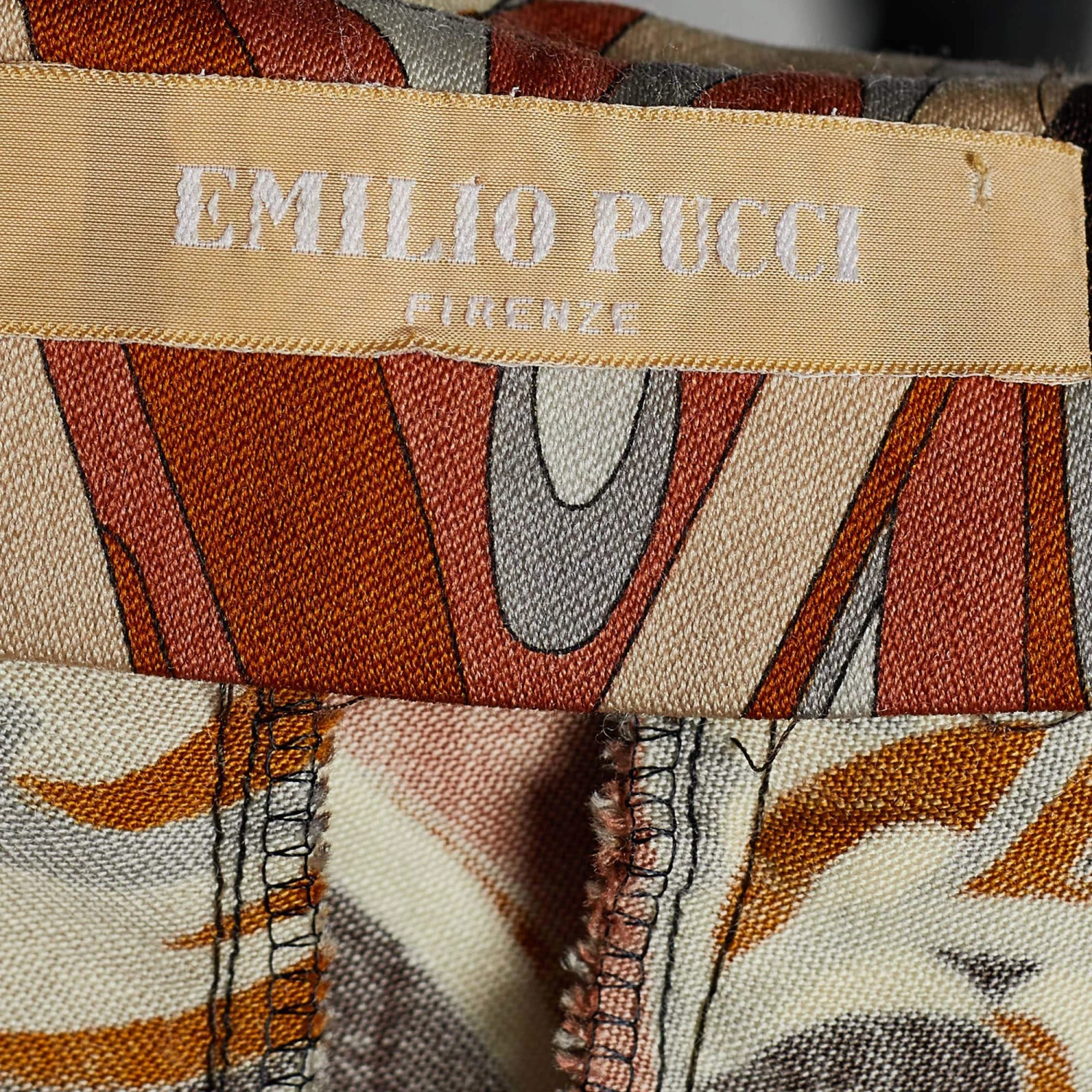 Emilio Pucci Multicolor Printed Virgin Wool Skirt M For Women - Image 4