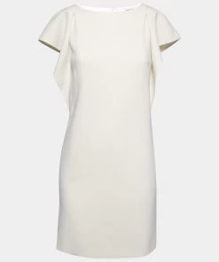Emilio Pucci Light Cream Wool Crepe Short Dress S For Women