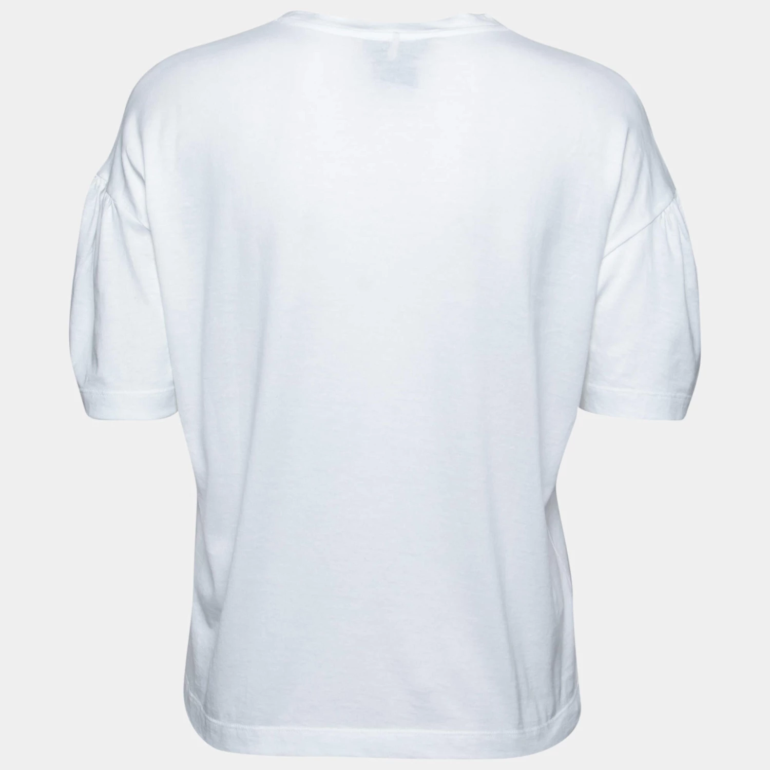 Emilio Pucci White Logo Printed Cotton Short Sleeve T-Shirt S For Women - Image 2