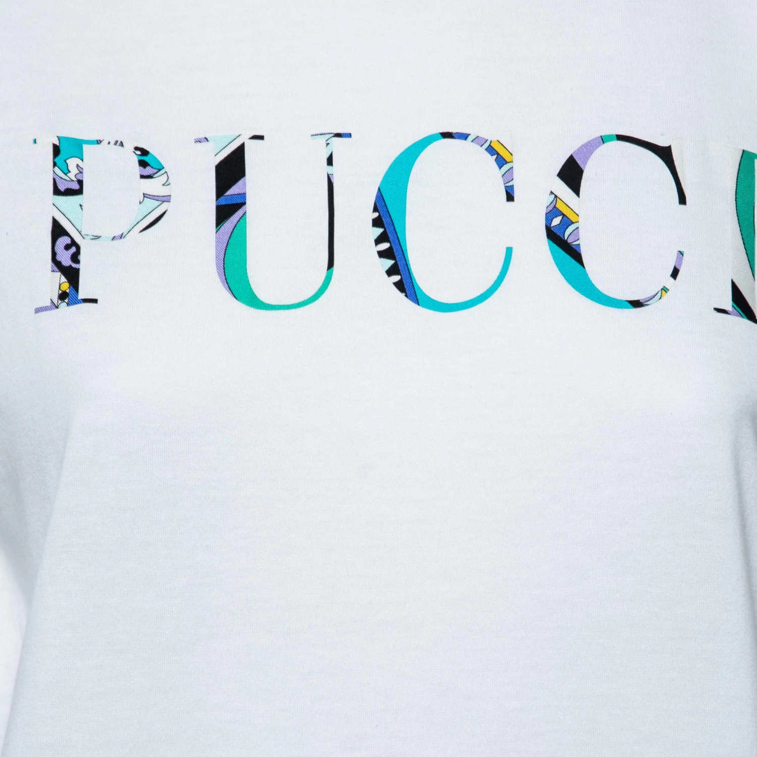 Emilio Pucci White Logo Printed Cotton Short Sleeve T-Shirt S For Women - Image 3