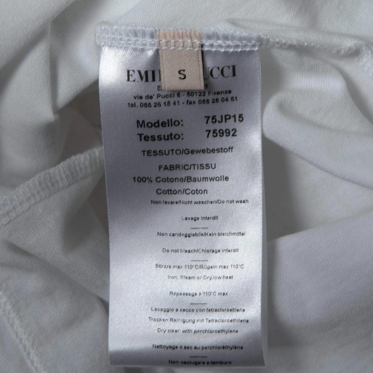 Emilio Pucci White Logo Printed Cotton Short Sleeve T-Shirt S For Women - Image 7