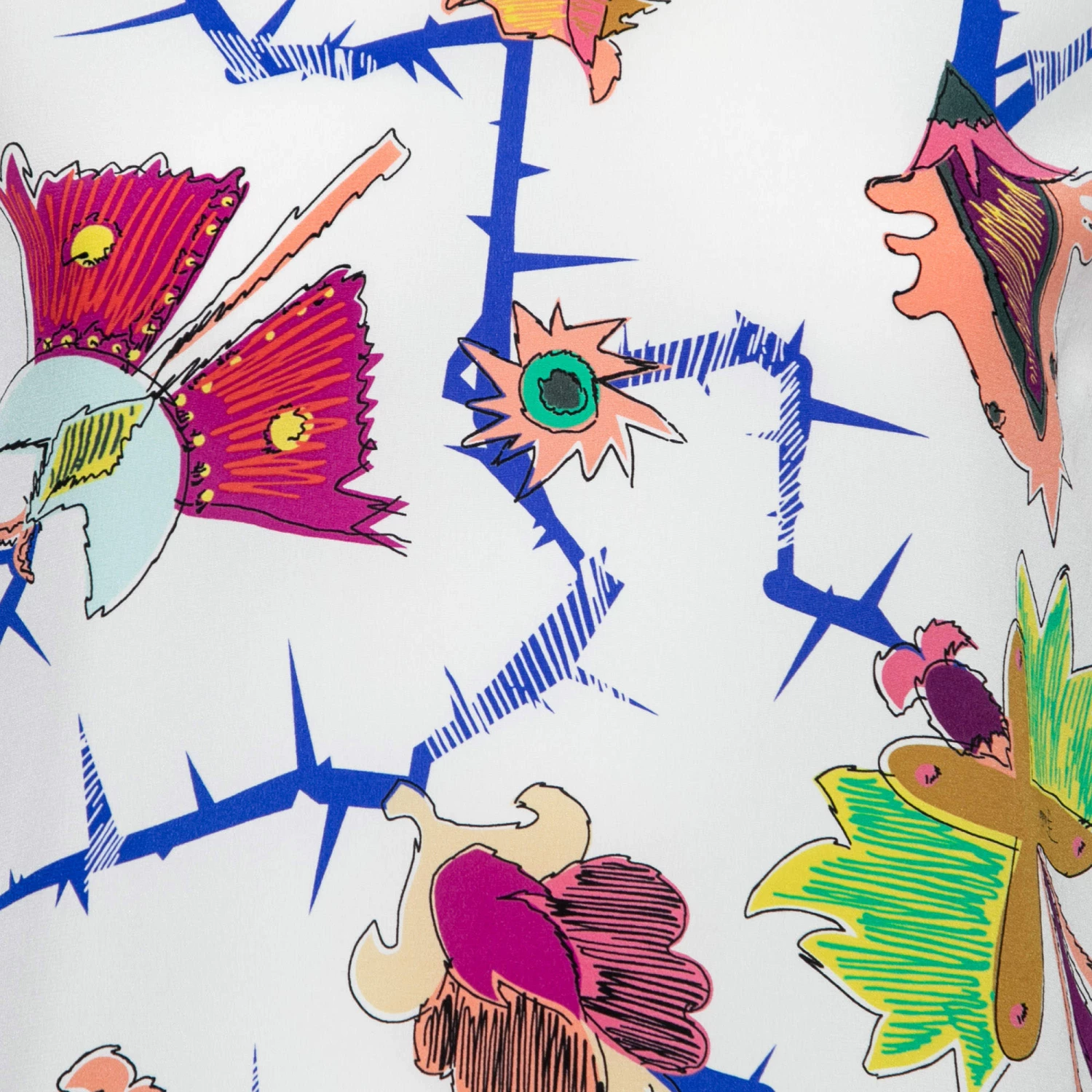 Emilio Pucci White Printed Silk Round Neck Short Sleeve Top S For Women - Image 3