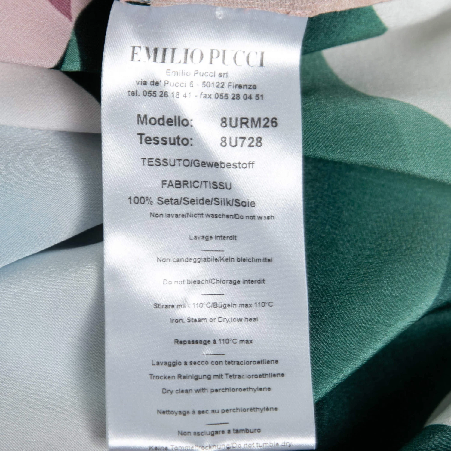 Emilio Pucci Multicolor Printed V-Neck Blouse M For Women - Image 6