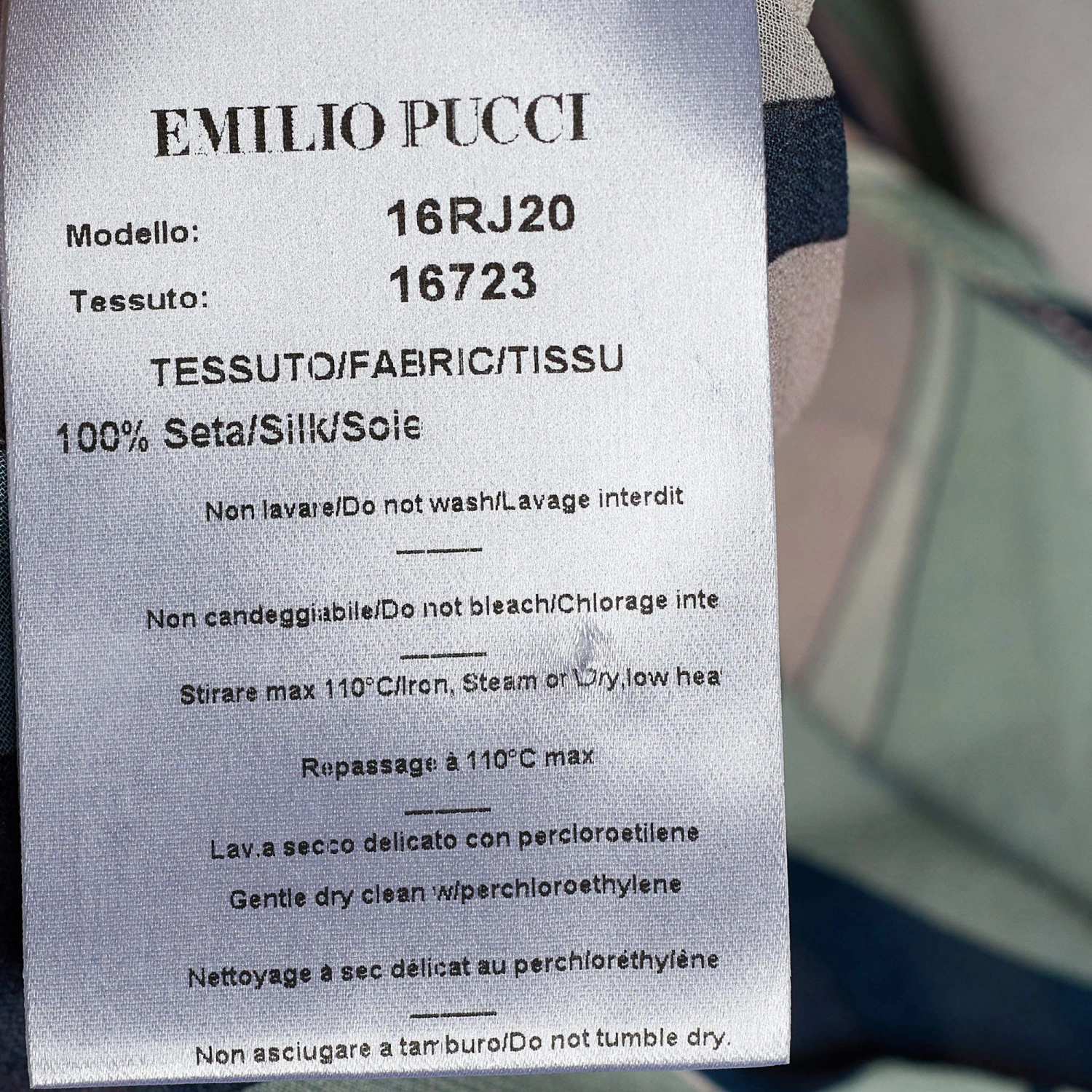 Emilio Pucci Multicolor Printed Silk Embellished Blouse S For Women - Image 5