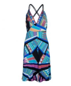Emilio Pucci Patterned Jersey Shift Dress M For Women