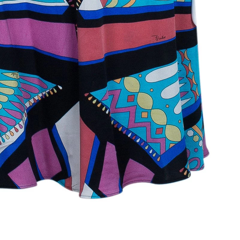 Emilio Pucci Patterned Jersey Shift Dress M For Women - Image 5