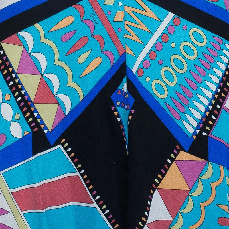 Emilio Pucci Patterned Jersey Shift Dress M For Women - Image 7