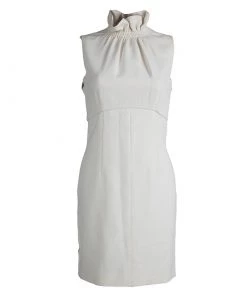 Emilio Pucci Pastel Yellow Sleeveless Wool Dress S For Women