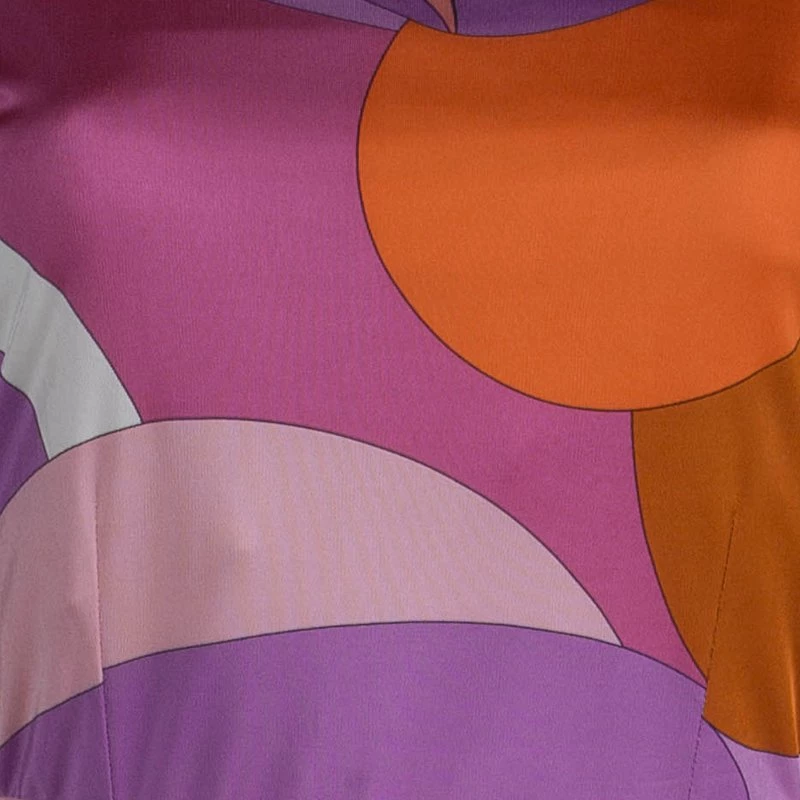 Emilio Pucci Multicolor Knit Shift Dress M For Women - Image 4