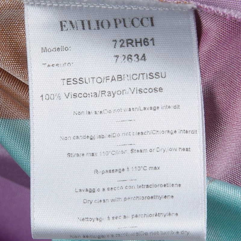 Emilio Pucci Multicolor Knit Shift Dress M For Women - Image 7