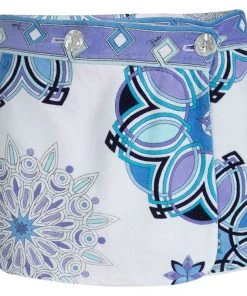 Emilio Pucci Multicolor Printed Velvet Wraparound Mini Skirt M For Women