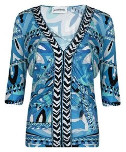 Emilio Pucci Multicolor Printed Draped Skirt And Top Set L For Women