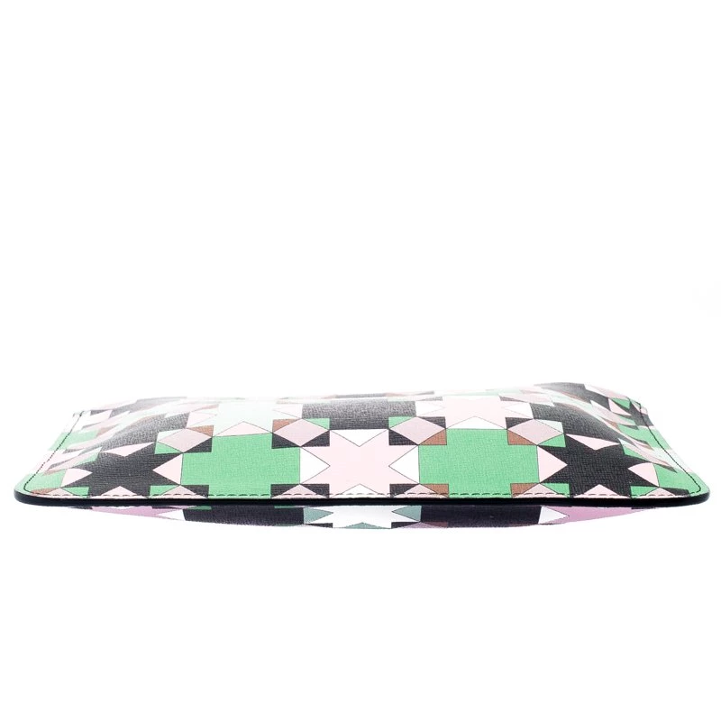 Emilio Pucci Multicolor Geometric Print Leather Small Clutch For Women - Image 6