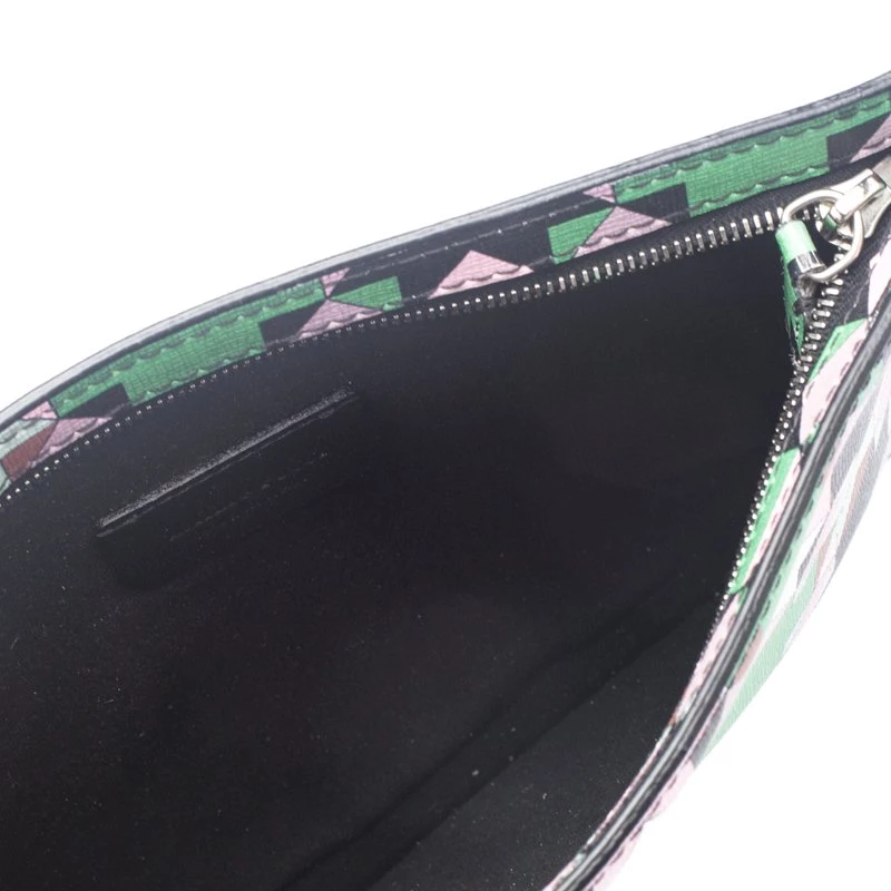 Emilio Pucci Multicolor Geometric Print Leather Small Clutch For Women - Image 7