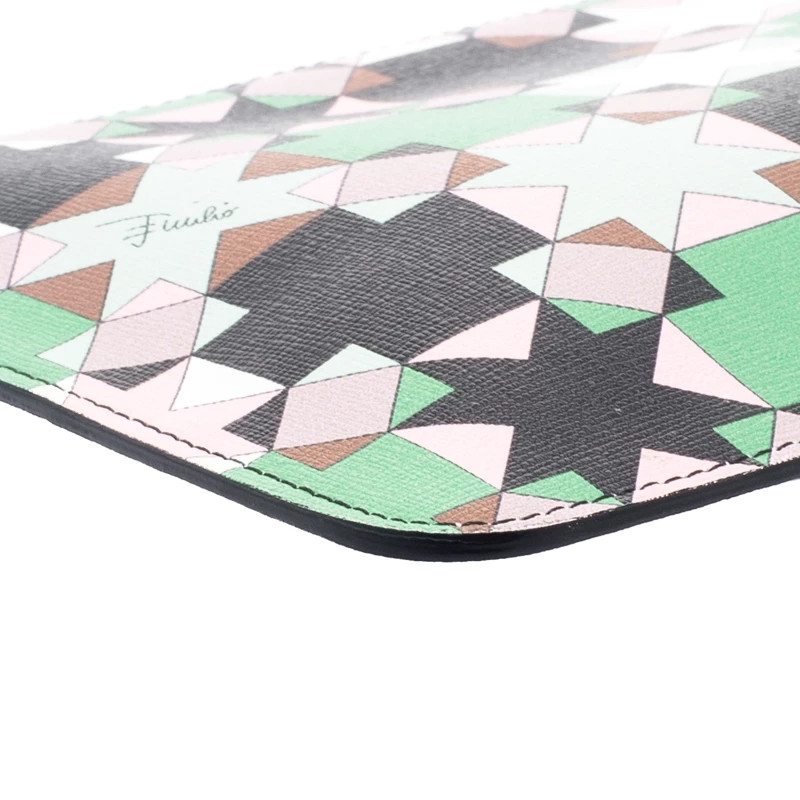 Emilio Pucci Multicolor Geometric Print Leather Small Clutch For Women - Image 10