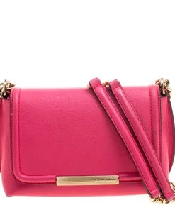 Emilio Pucci Pink Leather Chain Shoulder Bag For Women
