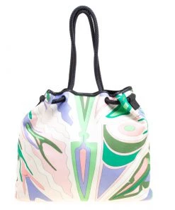 Emilio Pucci Multicolor Printed Canvas Tote For Women