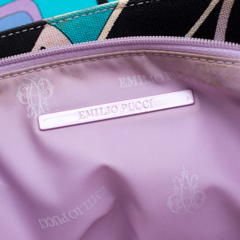 Emilio Pucci Multicolor Canvas And Leather Shopper Tote For Women - Image 8