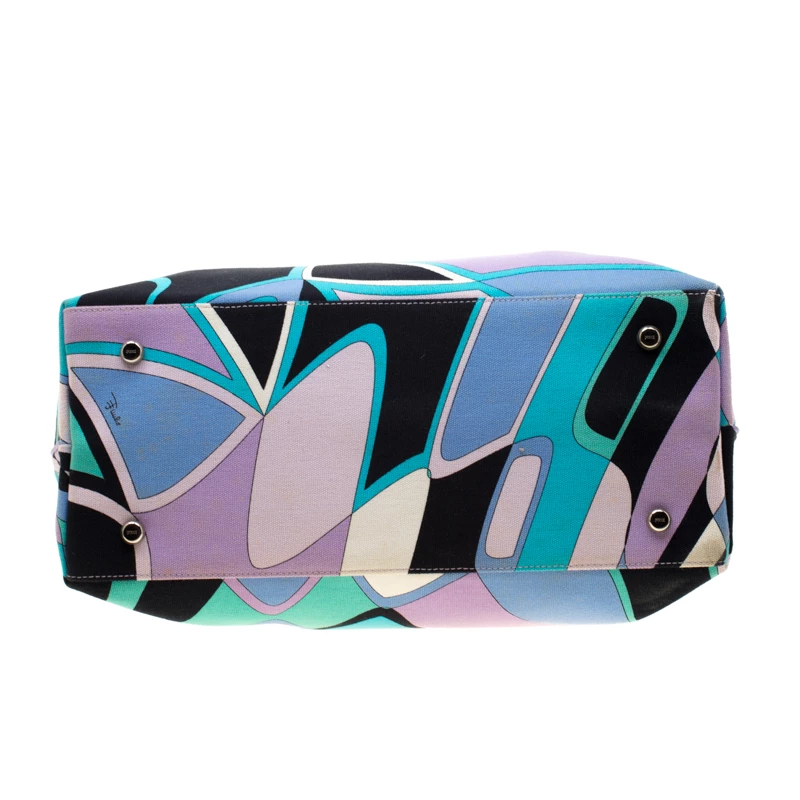 Emilio Pucci Multicolor Canvas And Leather Shopper Tote For Women - Image 6