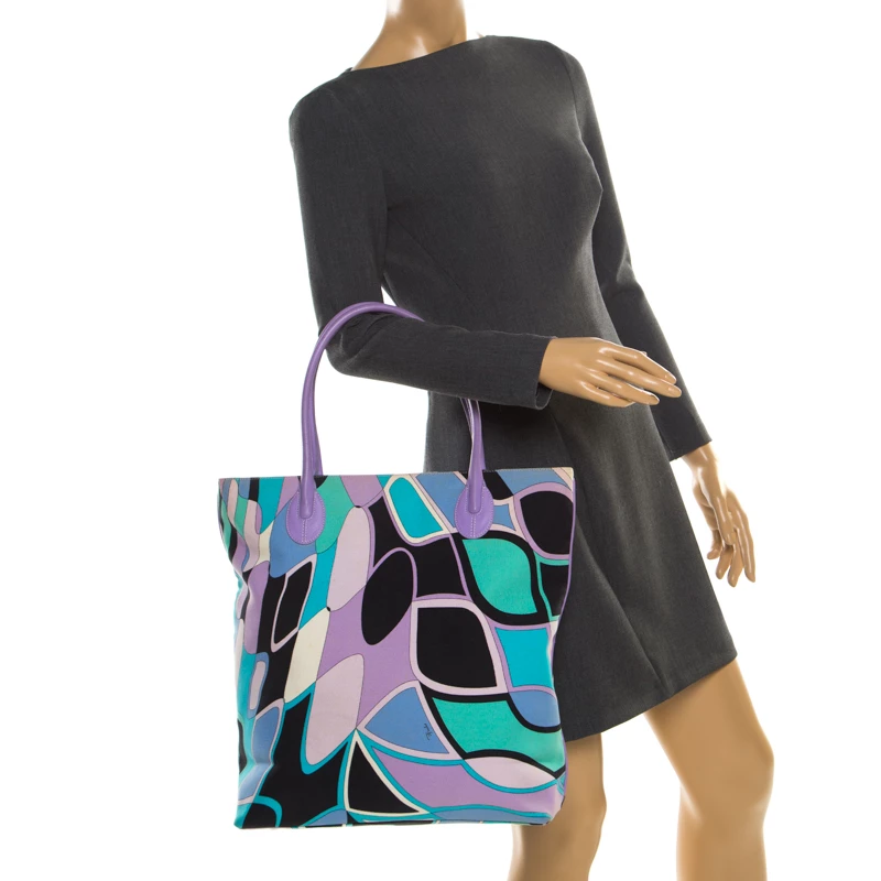 Emilio Pucci Multicolor Canvas And Leather Shopper Tote For Women - Image 2