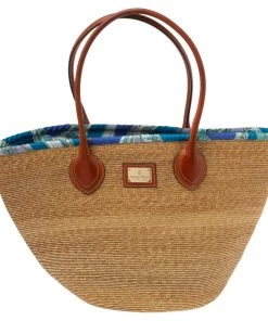 Emilio Pucci Beige/Brown Raffia And Leather Shopper Tote For Women