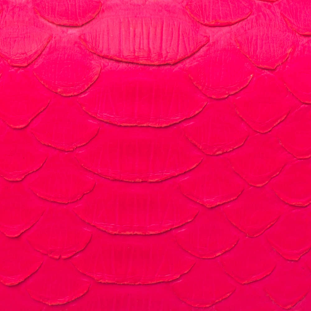 Emilio Pucci Neon Pink Python Eagle Box Clutch For Women - Image 5