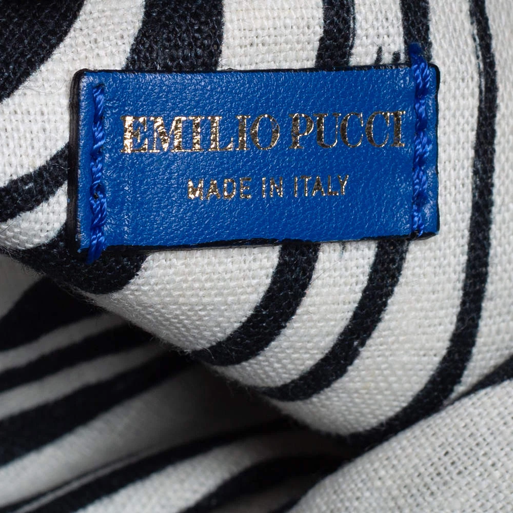 Emilio Pucci Blue Python Fold Over Flap Clutch For Women - Image 7