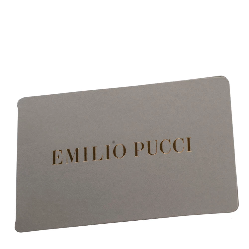 Emilio Pucci Black Grained Leather Printed Shopper Tote For Women - Image 10