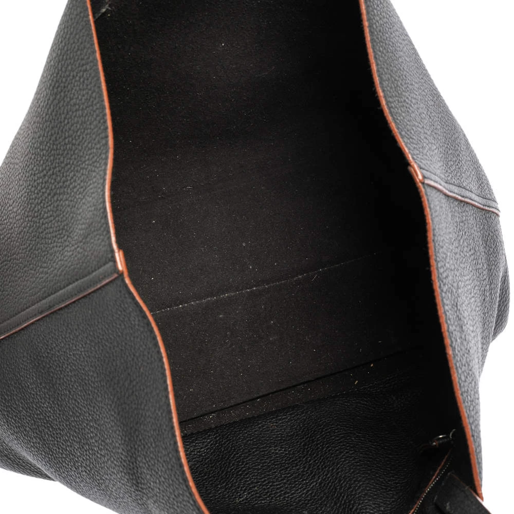 Emilio Pucci Black Grained Leather Printed Shopper Tote For Women - Image 7