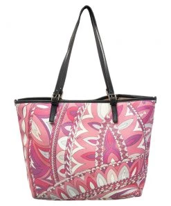 Emilio Pucci Pink Coated Canvas Tote For Women