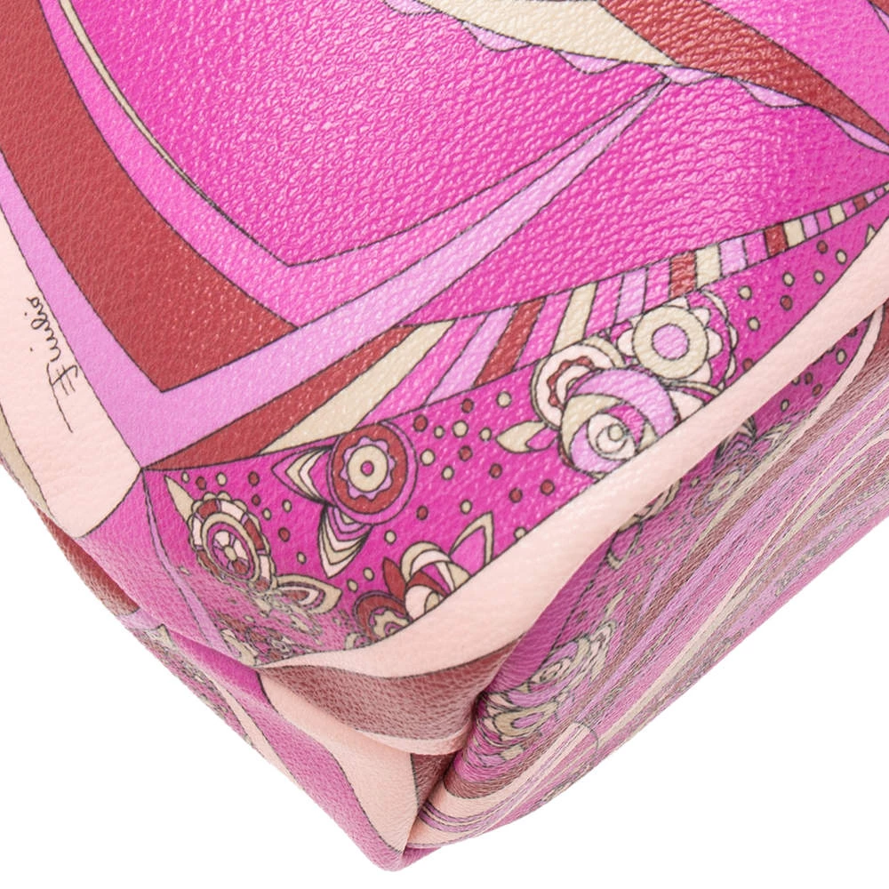 Emilio Pucci Multicolor Printed Coated Canvas And Leather Open Tote For Women - Image 11