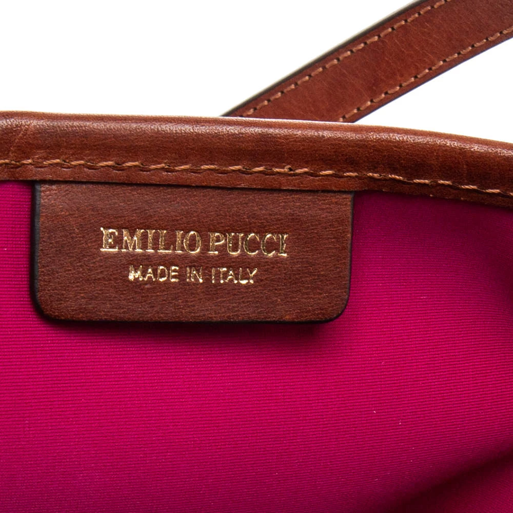 Emilio Pucci Multicolor Printed Coated Canvas And Leather Open Tote For Women - Image 8