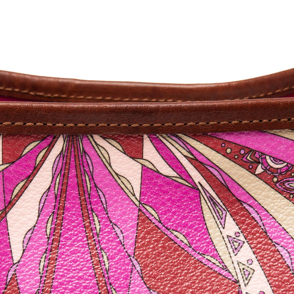 Emilio Pucci Multicolor Printed Coated Canvas And Leather Open Tote For Women - Image 5