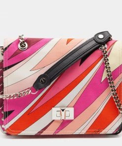 Emilio Pucci Multicolor Canvas Marquise Shoulder Bag For Women