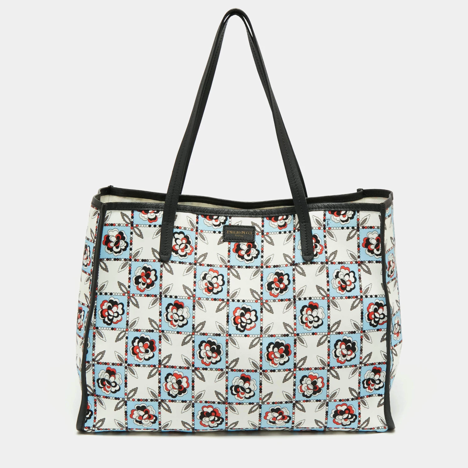 Emilio Pucci Multicolor Printed Fabric Tote For Women