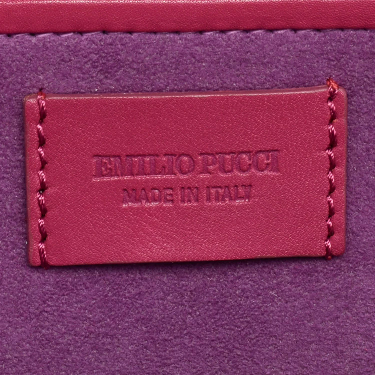 Emilio Pucci Pink/Black Snakeskin Leather Newton Top Handle Bag For Women - Image 8