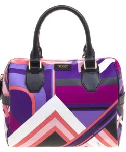 Emilio Pucci Multicolor Printed PVC Boston Bag For Women